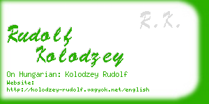 rudolf kolodzey business card